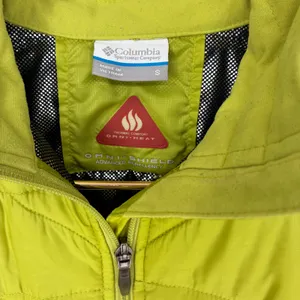 Columbia Omni-Heat Quilted Puffer Jacket Chartreuse Green Full Zip Women's S thumbnail 3
