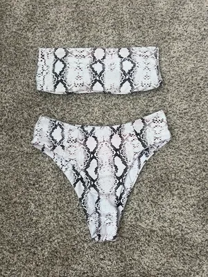 Shein Snakeskin Bikini Set High-Waisted thumbnail 1