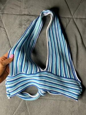 Crop Top Blue thumbnail 2