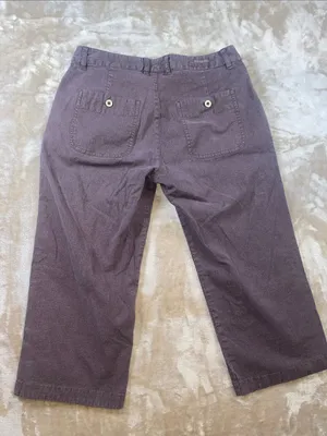 Patagonia Brown Capris with wood buttons thumbnail 5