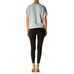 Abercrombie & Fitch Women's Gray Cropped Sweatshirt Floral Embroidery Small thumbnail 2