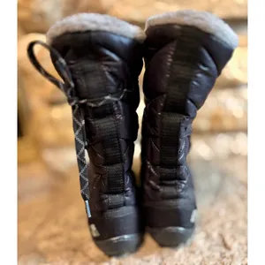 Columbia Powder Summit II Black Gray Down Faux Fur Waterproof Winter Boots 8.5 thumbnail 4