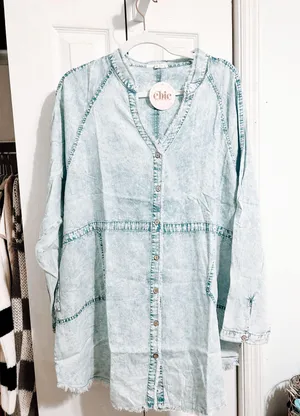 These Three Boutique Denim Dress thumbnail 2