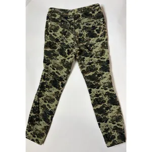Anthropologie Pilcro High Rise Skinny Corduroy Pants Floral Camo Green Brown 29 thumbnail 4