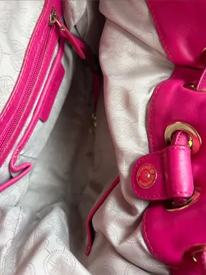 Michael Kors Hot Pink Tassel Tote Bag Purse thumbnail 11