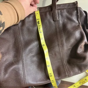 J. Jill brown leather shoulder bag medium‎ size 12.75” x 11” thumbnail 12