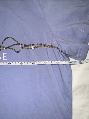 Armani Exchange Lavender Tee with Gold Accent Logo thumbnail 4