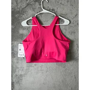 Athleta Conscious Crop Bra‎ Light Impact Sports Bra Size Large Pink New thumbnail 3