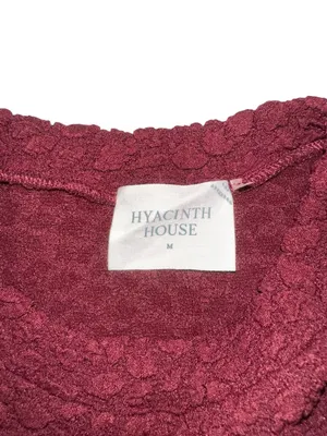 NWT Tuckernuck Hyacinth House Madison Textured Long Sleeve Burgundy Dress MEDIUM thumbnail 5