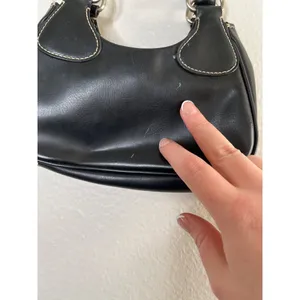 Nine West Black Faux Leather y2k small shoulder Handbag thumbnail 4