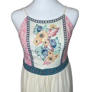 Flying Tomato Sleeveless Embroidered Lined Goddess‎ Maxi Dress Medium Bohemian thumbnail 6