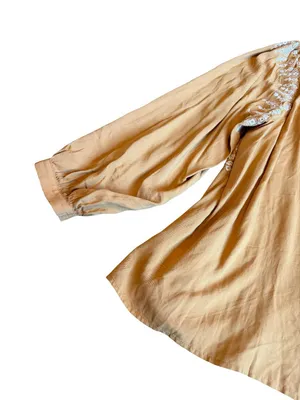 Savanna Jane Yellow Embroidered Peasant Blouse Top Shirt Flowy Size 2X Women's thumbnail 13