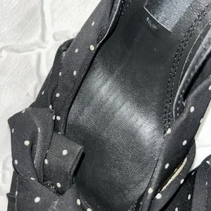 Zara Black & White Polka Dot Kitten Heel Sling back Shoes(Size 39) thumbnail 9