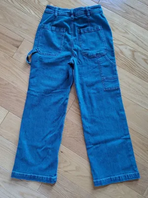 On 34th Womens 4/27 (24W x 26L) Barrel Leg High Rise Stretch Blue Denim Jeans thumbnail 5