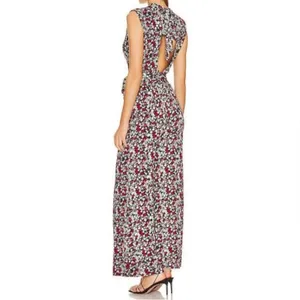 Free People Vibe Check‎ floral jumpsuit tie waist and back sz XS thumbnail 4