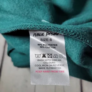 PUBLIC DESIRE Teal Jogger Sweatpants Womens US Size 4 Drawstring Waist‎ thumbnail 9