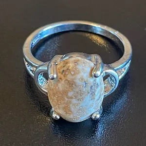 Brown potato gemstone ring size 8.5 thumbnail 1