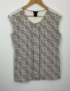 Ann Taylor Factory Floral Sleeveless Tank Top Womens Size Small thumbnail 1