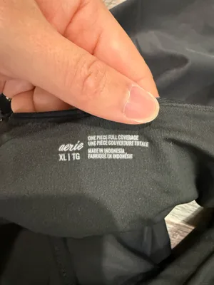 Aerie Black Wrap One Piece Swimsuit thumbnail 8