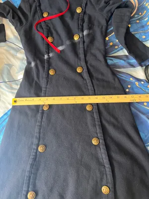 Workers Union Ladies Garment Vintage Chic Navy Double-Breasted Long Sleeve Dress size S thumbnail 7