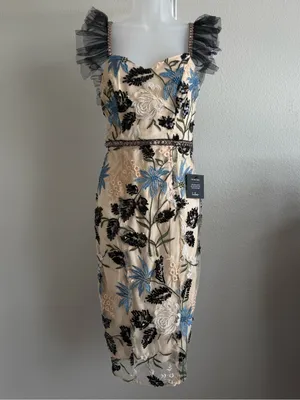 Lulus NWT Showstopper Embroidered Sequin Dress XS thumbnail 3