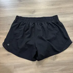 Lululemon Hotty Hot Short High-Rise Long 4" Women Size 12 Black thumbnail 3
