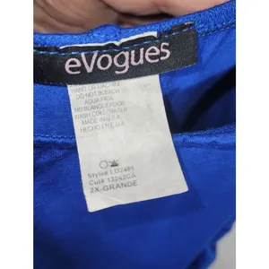 Blue Halter Maxi Dress with White Embroidery By EVogues thumbnail 2