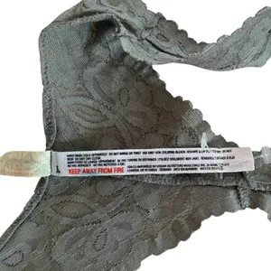Free People Adella Bralette Womens Small Grey‎ Lace Racerback Boho Festival Core thumbnail 4