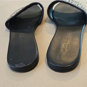 Authentic Dior D way slides Size 39.5 Deep Blue thumbnail 5