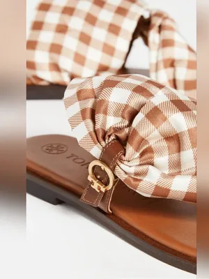 New in Box Tory Burch Selby Scarf Sandal Sz 8 thumbnail 4