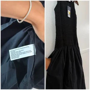 Universal Thread Black Crochet Knit Midi Dress Sleeveless Boho Coastal NWT XS thumbnail 6
