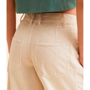 Free People We The Free Good Luck Mid-Rise Cord Barrel Jeans Fall Casual $128 thumbnail 4