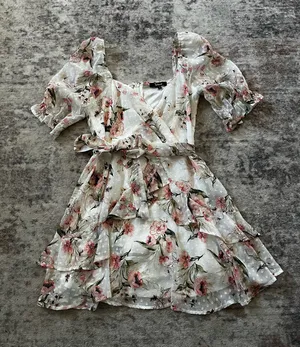 Mary & Mabel Pink and white floral dress thumbnail 1