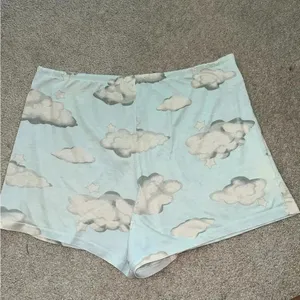Vintage 80s ESLEEP Medium Cloud Pajama Set Shorts & Top thumbnail 7