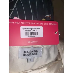 Kaylea Champagne Beginning Boutique Maxi Skirt Size 8 Ivory 0055 thumbnail 4