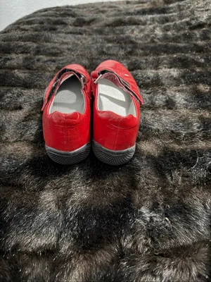 Pazzo Mary Jane Womens 8 red Leather Slip On shoes loafers thumbnail 5