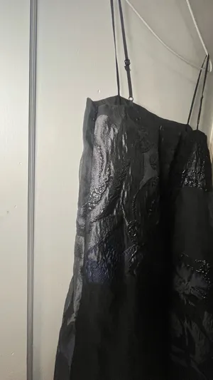 Lulus Black and blue flower gown thumbnail 3