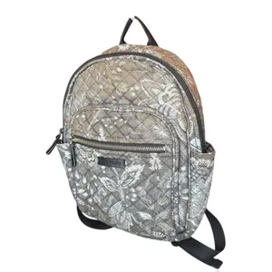 Vera Bradley Cloud Gray Paisley Print Quilted Fabric Backpack‎ thumbnail 2