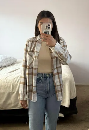 Flannel Button Shirt Abercrombie thumbnail 1