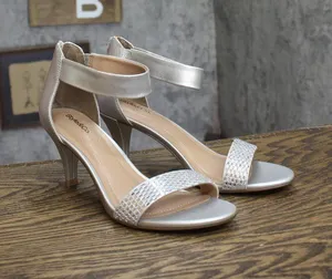 Style & Co Womens Phillys Two-Piece Evening Heeled Sandals Silver Gray 8M thumbnail 1