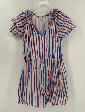 Olivia James the‎ Label blue and red striped dress size small thumbnail 1