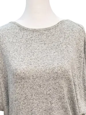 Quince Brushed Short Sleeve Lounge TShirt Heather Grey Small Soft Stretch Jersey thumbnail 2
