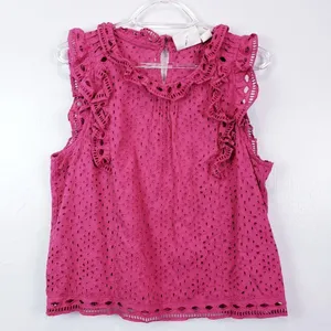 Mauve By Anthropologie Eyelet Blouse thumbnail 1