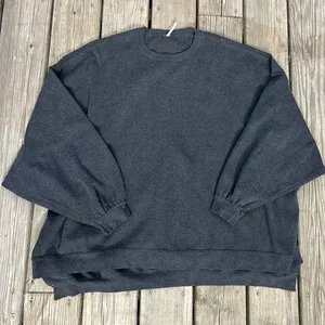 free people | grey crewneck sweater | size medium top thumbnail 1