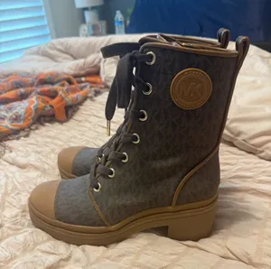 MICHAEL Michael Kors Brown MK Logo Lace thumbnail 1