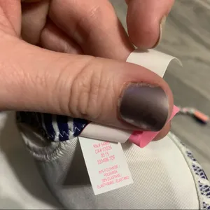 Victoria’s Secret Navy Blue White Stripe Swim Top; Medium thumbnail 6
