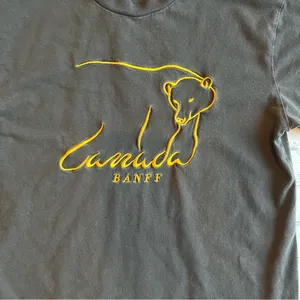 Banff Canada Ski Snowboard Bear Destination Tshirt Small thumbnail 6