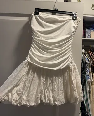 Triple threads bubble dress White thumbnail 1