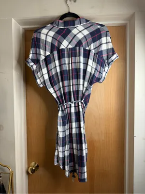 Rails Women’s Plaid Tie Midi Dress - Roped Belt. Size: Medium thumbnail 5