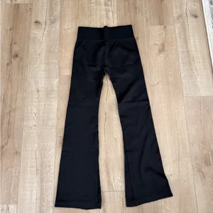 OQQ Ribbed Flare Leggings Black High Rise Yoga Pants XL thumbnail 5